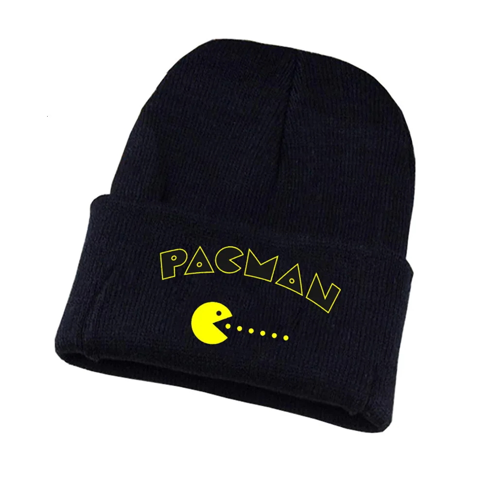10 Аниме Pacman вязаная шапка для косплея унисекс принт Для Взрослых Повседневная хлопковая шапка для подростков зимняя вязаная шапочка - Цвет: 10