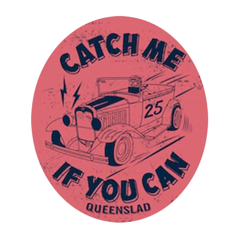 

Catch me if you can queenslad автомобиль винтажный дизайн старые школьные наклейки