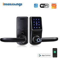 intellithings tuya smart digital fingerprint lock built in doorbell electronic anti theft lock wifi app passcode pfid key unlock