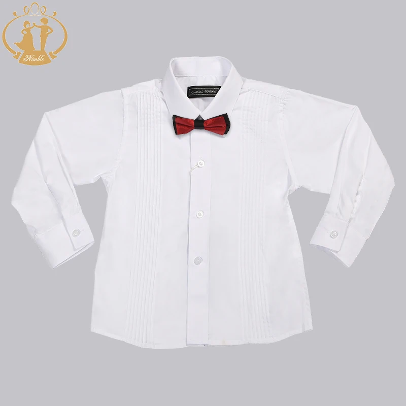

2021 New Boys Formal White Shirts Cotton Long Sleeves Tops for Children Formal Wear Cotton Blouses KID CLOTHES for Weddings