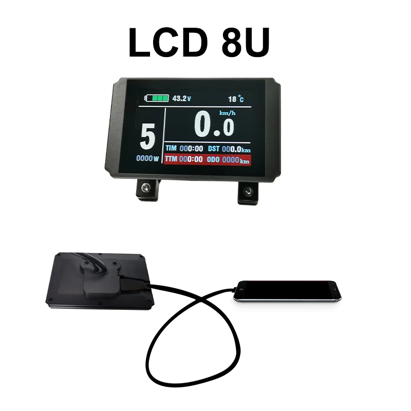 Дисплей для электровелосипеда PASION LCD8U 24 в 36 48 дисплей фотоэлектрического