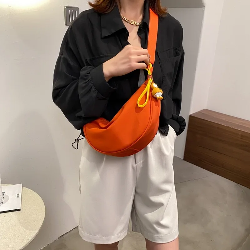 

2021 New Handle Bag Women Retro Handbag Nylon Shoulder Totes Underarm Vintage Top Handle Canvas Bag Female Subaxillary Bags