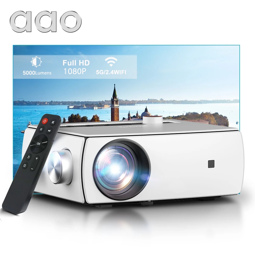 AAO Full HD 1080P Projector YG430 Portable Android WiFi Mini Projector Smart Phone YG430W 2K 4K LED Video Home Cinema 3D Beamer