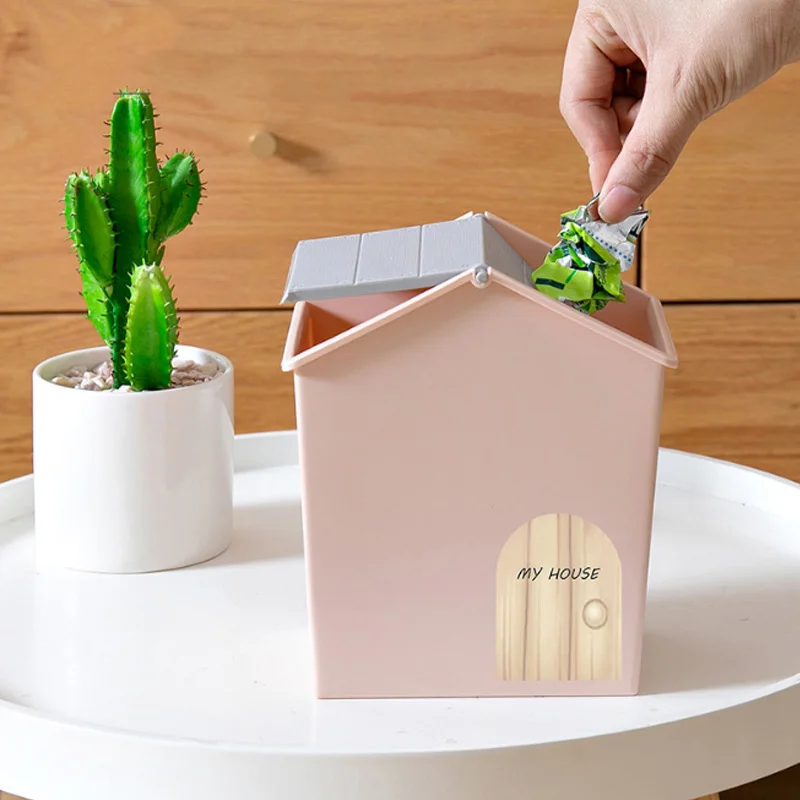 Bedroom Table Trash Can Cute Plastic Recycle Small Stacked Waste Paper Cubo Basura Reciclaje Storage Bin DE50LJ | Дом и сад