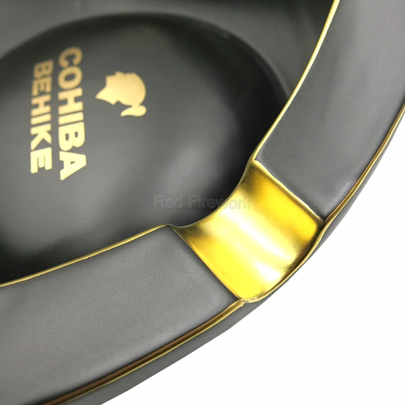 COHIBA 50th anniversary Edition керамическая тонкая черная фарфоровая пепельница 3 золы для сигар для дома Smkoing сигары держатель