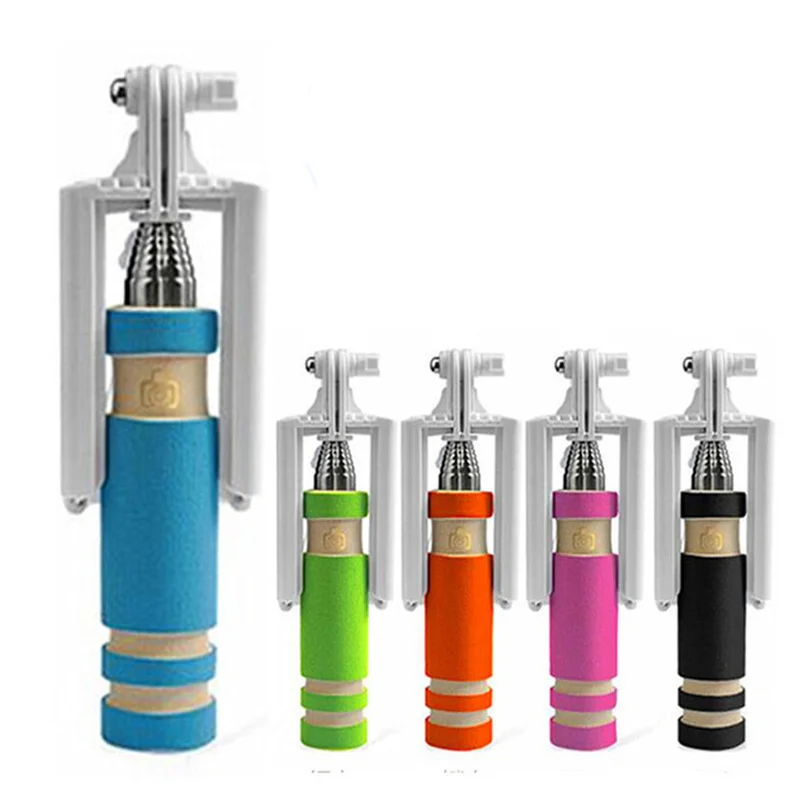 Новая мода мини селфи палка мультфильм паз управления автоспуском сотовый