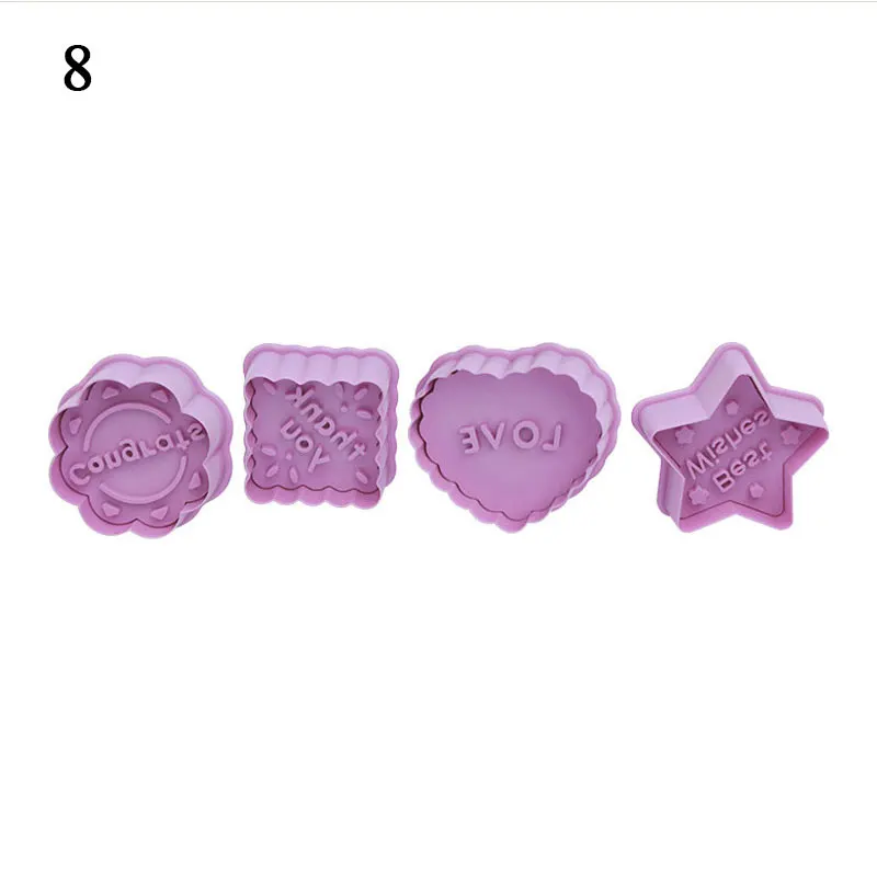 

4pcs Biscuit Mold Fashion Safety Christmas Tree 3D Pastry Decorating Cutter Snowman Fondant DIY Food Baking Mould Classic Mould