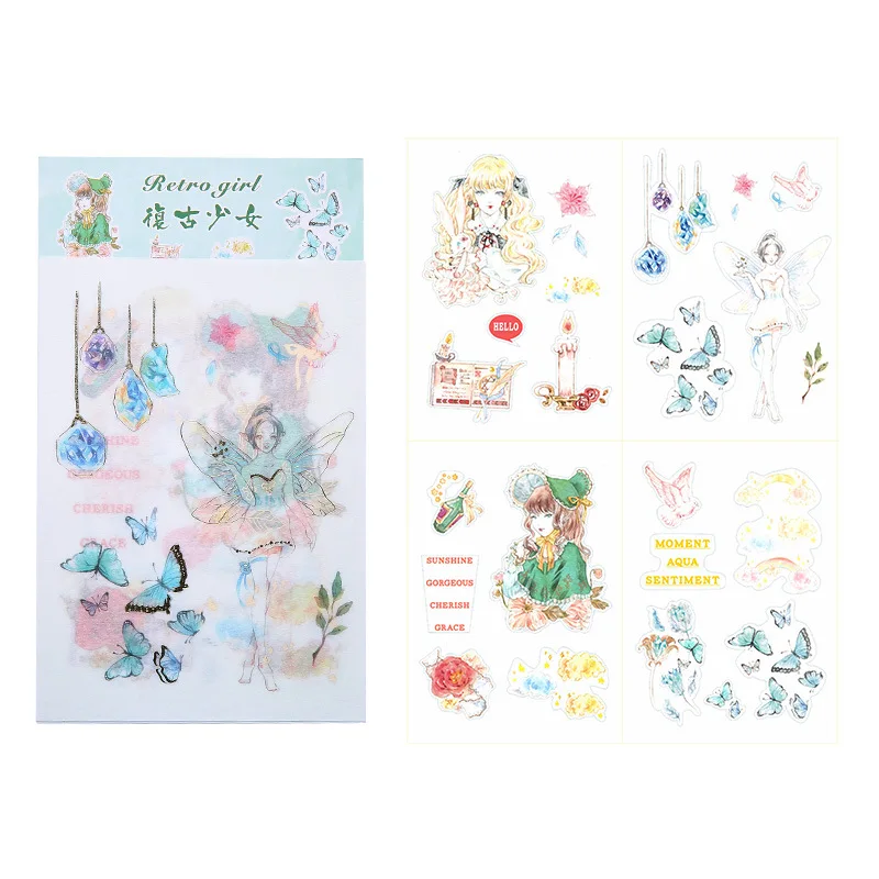 

20sets/1lot Little fresh cute girl Diary Planner Decorative Mobile Stickers Scrapbooking Craft Stationery Stickers