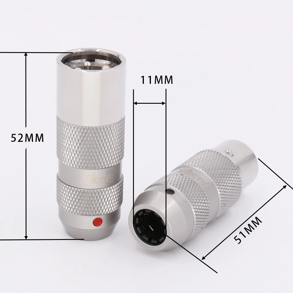 

4Pieces Viborg 99.998% pure copper rhodium plated XLR Connector Plug Audio Cable Balance 3Pin