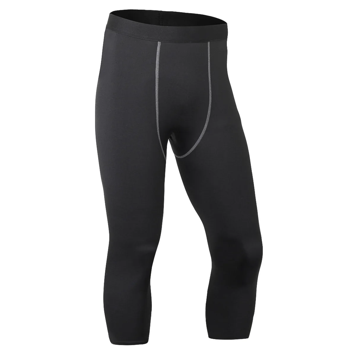 

Men's Tight-Fitting Pro Cropped Pants Sports Fitness Running Shorts Hot Selling Quick-Drying 7-Pants 1050