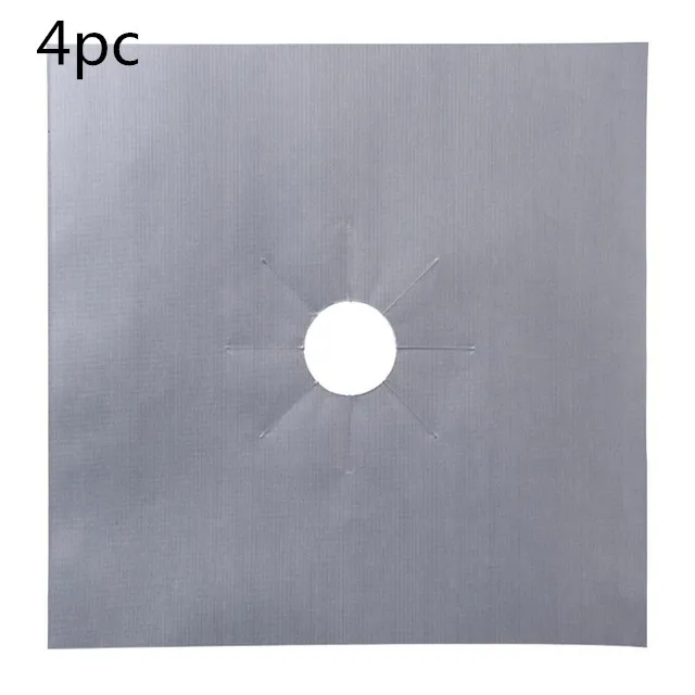 4pcs silver 1/2/4 шт. защитное покрытие для газовой плиты Плита крышки вкладыш очистить коврик Кухня газовая плита протектор Кухня аксессуары - Цвет: 4pcs silver