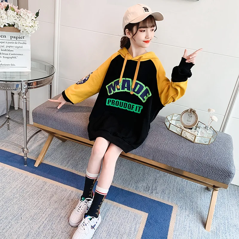 

Casual Spring Autumn Tops Hoodies Girls Sweatshirts Jacket Coat Kids Overcoat Outwear Teenager Wedding Party Dress