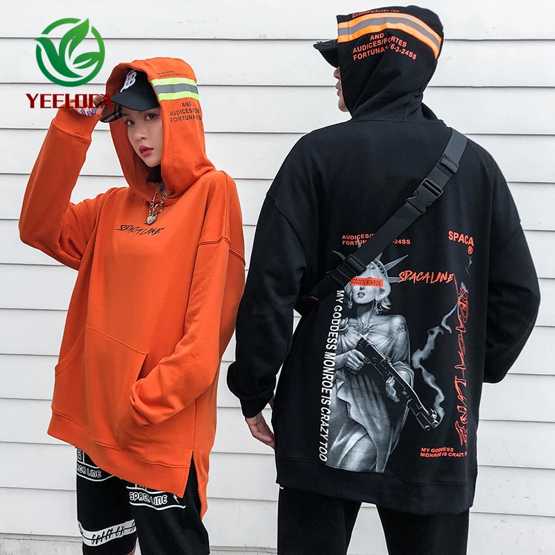 Осень-зима 2019 новинка Бесплатная богиня уличная пара хип-хоп свитер с длинными