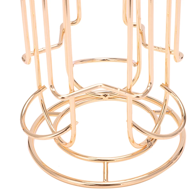 

Oasiswj Metal Coffee Pod Holder Iron Chrome Plating Stand Coffee Capsule Storage Rack For 18Pcs Dolce Gusto Capsule