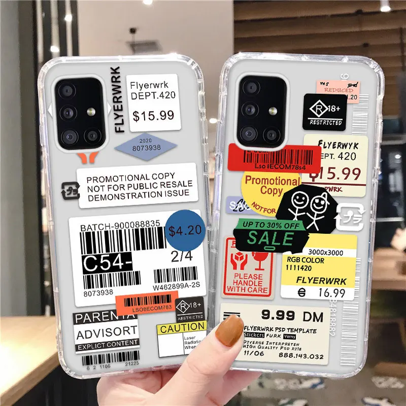 Ярлык штрих-кода для Realme 7i чехол с &quotвоздушной подушкой&quot 5i 6i C21 C15 C12 C11 Обложка OPPO