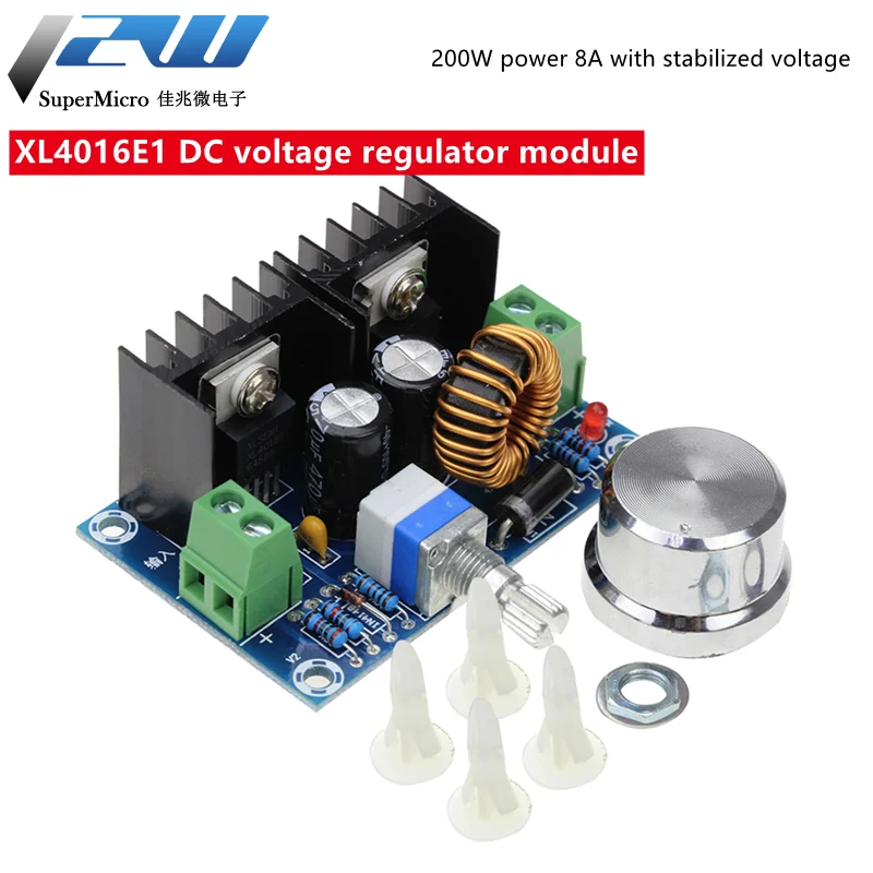

XH-M401 DC-DC понижающий преобразователь, модуль питания, XL4016E1 PWM, регулируемый от 4 до 40 В до 1,25-36 в, понижающая плата 8A 200 Вт