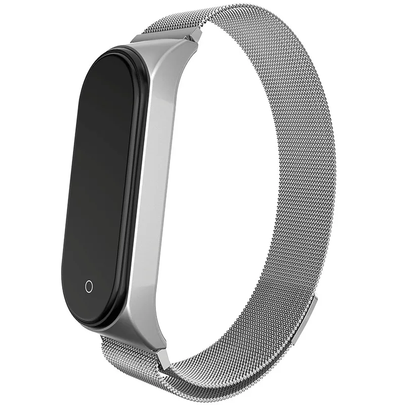 Mi lanese магнитный ремешок для xiao mi band 4 3 браслет из нержавеющей стали для xiaomi браслет сменный металлический браслет mi band 4 3