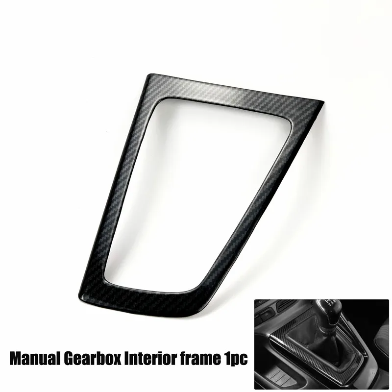 Manual Gear cover Для Ford Focus 3 2012- полностью внутренняя наклейка из углеродного волокна наклейка крышка ручка вентиляционная консоль панель Корпус чехол Аксессуары - Название цвета: Manual Gear cover