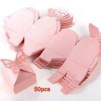 50pcs butterfly decoration boite a dragees wedding decoration baptism birth rose