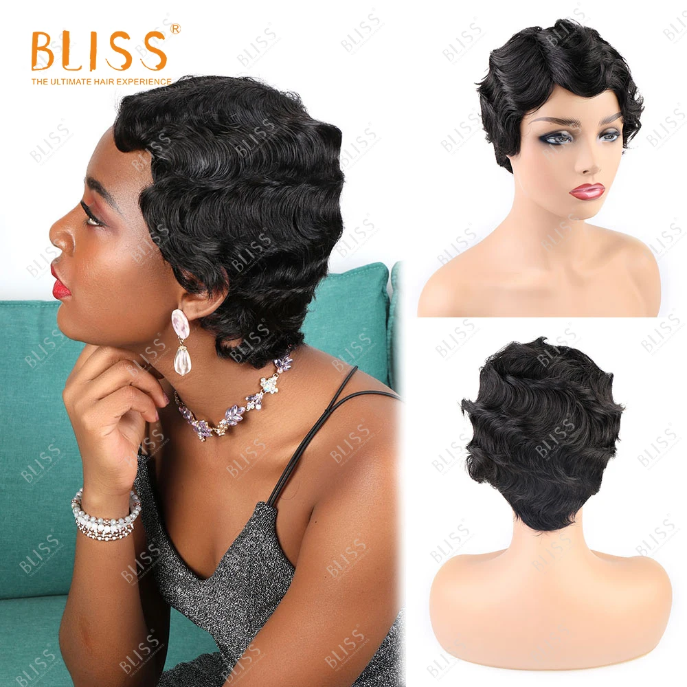 

Bliss короткие парики из человеческих волос парики с волнистыми пальцами 613 светлые короткие бразильские парики из натуральных волос стрижка ...