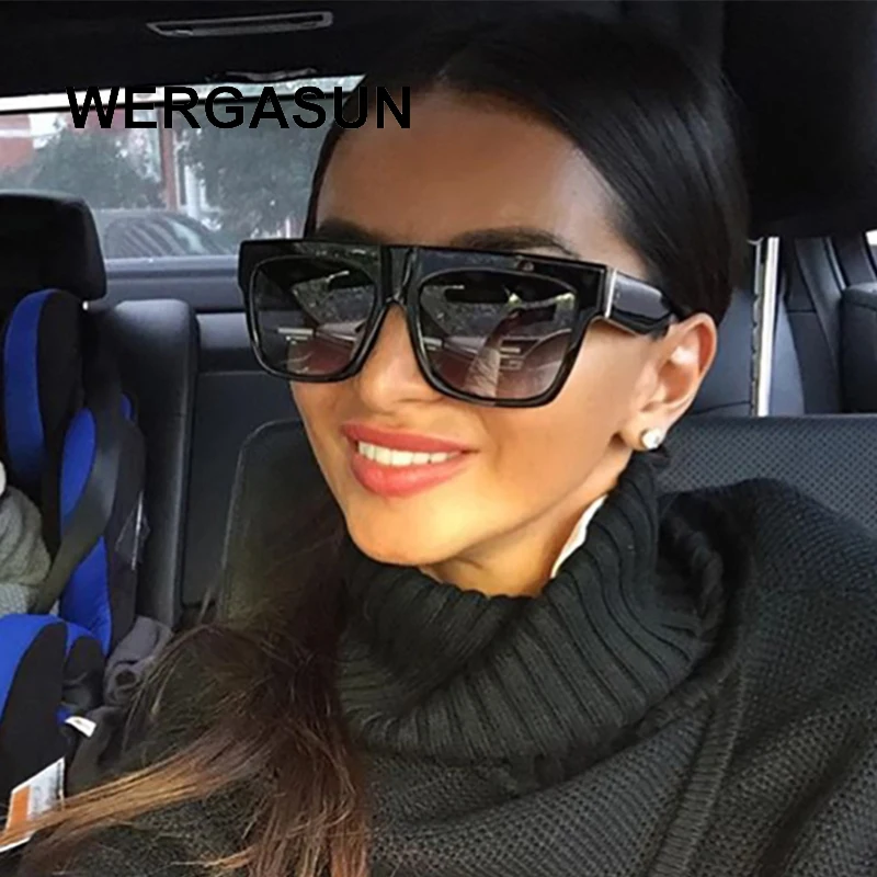 Очки солнцезащитные WERGASUN женские в винтажном стиле квадратные брендовые