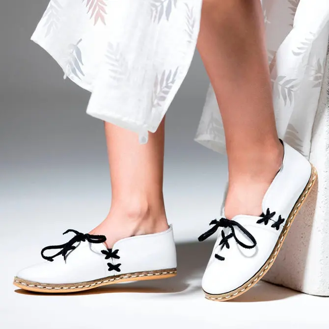 Женская обувь Лоферы ручной работы из натуральной кожи на плоской подошве