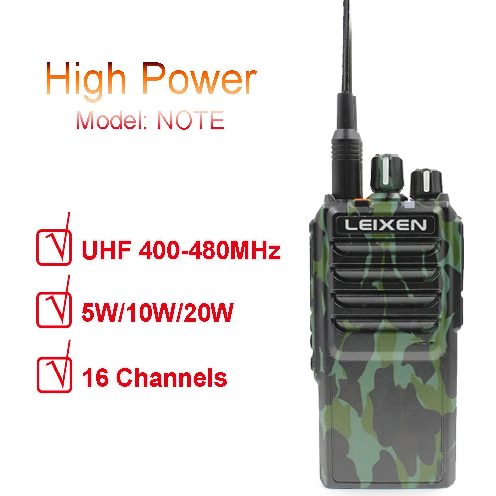 LEIXEN NOTE UHF 400 480MHz 20W FM Ham двухстороннее радио Walkie Talkie Transeiver Interphone Camo|Рации| |