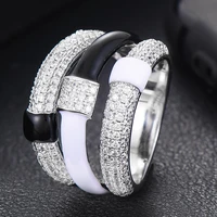 kellybola new korean trendy fashion exquisite multicolor geometry zirconia ring womens daily party wedding dubai indian jewelry