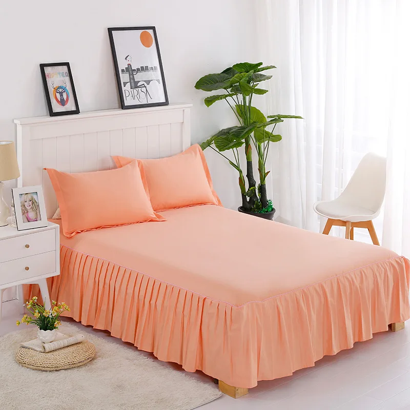 

1.5/1.8m cotton single bed skirt, solid color twill bedspread, bed skirt, bedding, home textiles and household goods wholesale