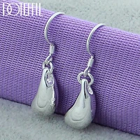 doteffil 925 sterling silver water dropletsraindrops drop earrings for woman wedding engagement fashion party charm jewelry