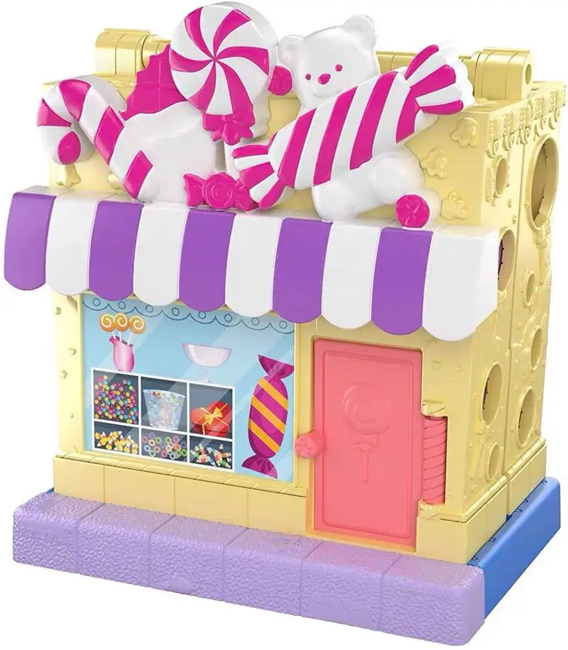 MATTEL Polly Pocket Mini Pollyville Sweet Candy Street View Store Mall Playground Princess World Treasure Box игрушка для девочек