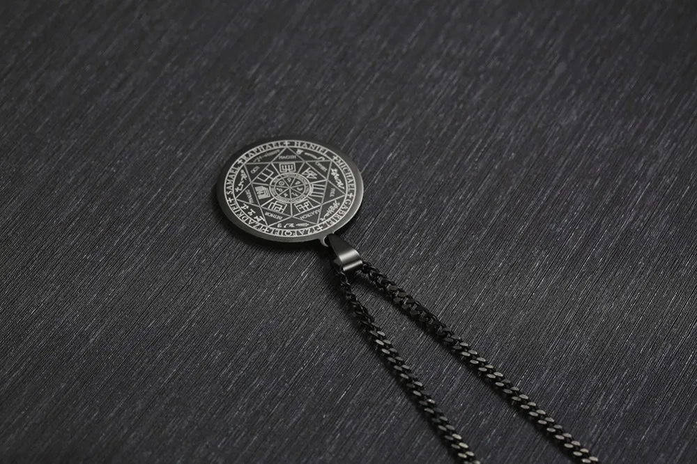 Seven Archangels Seal Talisman Angel Jewelry Волшебная оккультная Подвеска Ожерелье Габриэль Zadkiel Samael Raphael нержавеющая сталь