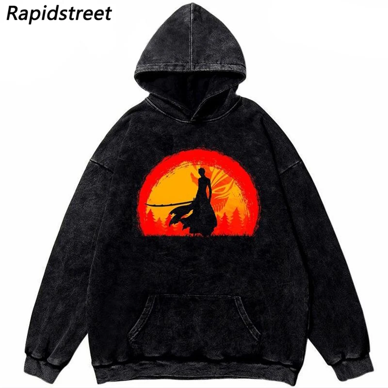 

Men Oversize Sweatshirt Hip Hop Streetwear Washed Hoodie Cartoon Print Hooded Pullover Harajuku Cotton Loose 2021 Autumn Hoodie
