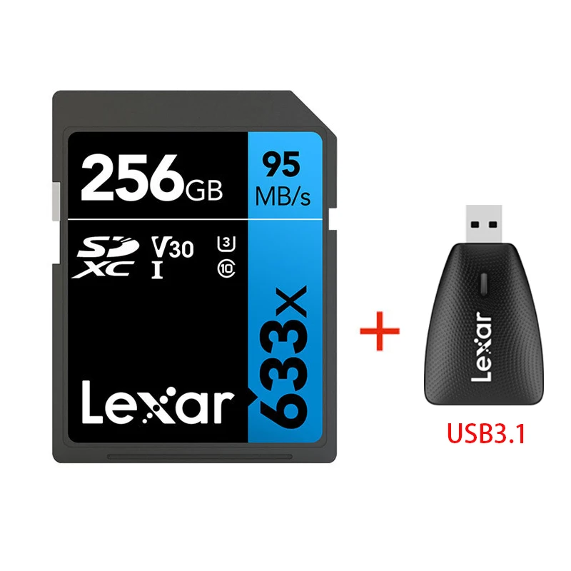 Оригинальная карта памяти Lexar 95 м/с 633x16 ГБ 32 U1 SDHC 64 Гб 128 256 U3 SD SDXC класс 10 для
