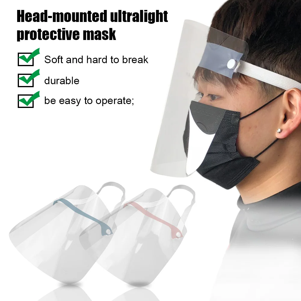 

Safety Anti Droplet Elastic Band Cover Laboratory Transparent Protective Mask Shield Dustproof Full Face Outdoor Splash Proof