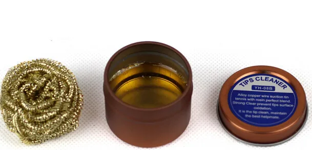 YIHUA-08B Soldering Iron Tip Cleaner With Brass Wire Sponge No Water Needed High Rosin Flux Tools | Инструменты