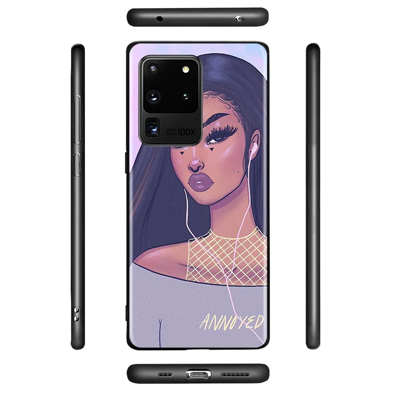 

African Girls for Samsung Galaxy S20 FE Plus Ultra Lite A12 A42 A91 A71 A51 A21S A21 A11 5G Phone Case