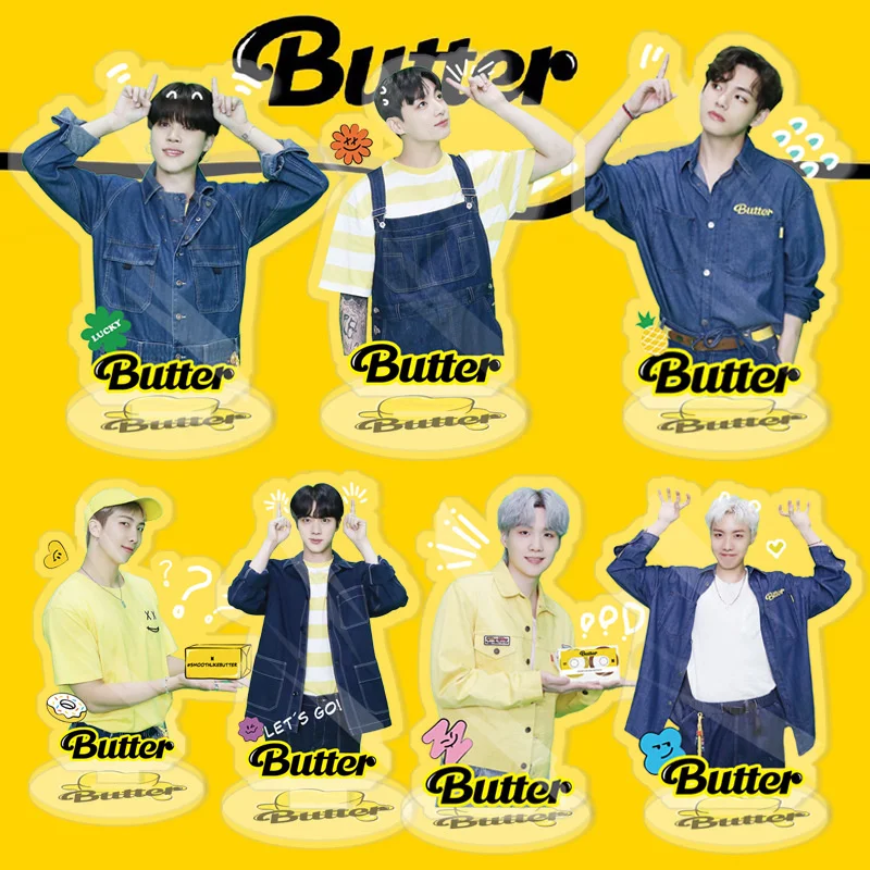 

KPOP Bangtan Boys New Album Butter Acrylic Stand Jewelry Decoration JK V JIMIN Peripheral Same Style Korea Group