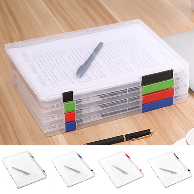 Ящик для хранения прозрачный Пластик документ чехол Портативный Бумага