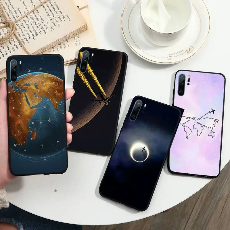 

Funny Art Abstract Cartoon Airplane Phone Case For Huawei P40 P20 P30 lite Pro P Smart 2019 Mate 40 20 10 Lite Pro Nova 5t