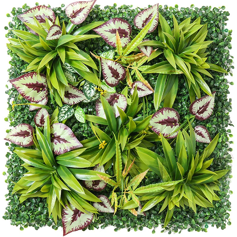 

50x50CM Artificial Plant Wall Background Outdoor Lawn Anti-ultraviolet Milan Grass Plastic Wedding Shop Window Party Decoration