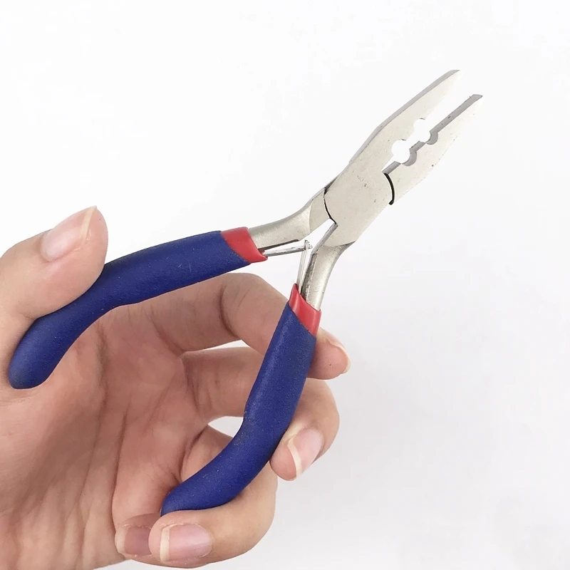 Плоскогубцы для волос заостренные с двумя отверстиями плоскогубцы наращивания