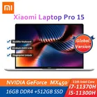 Ультратонкий ноутбук Xiaomi Mi Notebook Pro 15 дюймов, 2021 дюйма, MX450, i7-11370H K OLED, 16 ГБ DDR4 + i5-11300H Гб SSD, 3,5 дюйма, для дома и офиса
