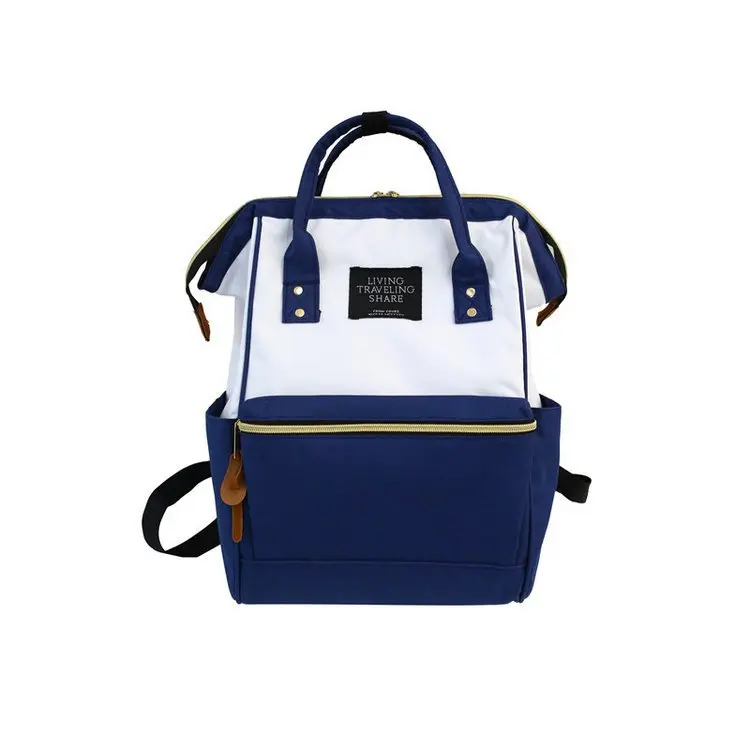Blue and white Женский рюкзак в японском стиле Harajuku Симпатичные школьные рюкзаки для девочек-подростков Kawaii клубника клип рюкзак для ноутбука Mochila - Цвет: Blue and white