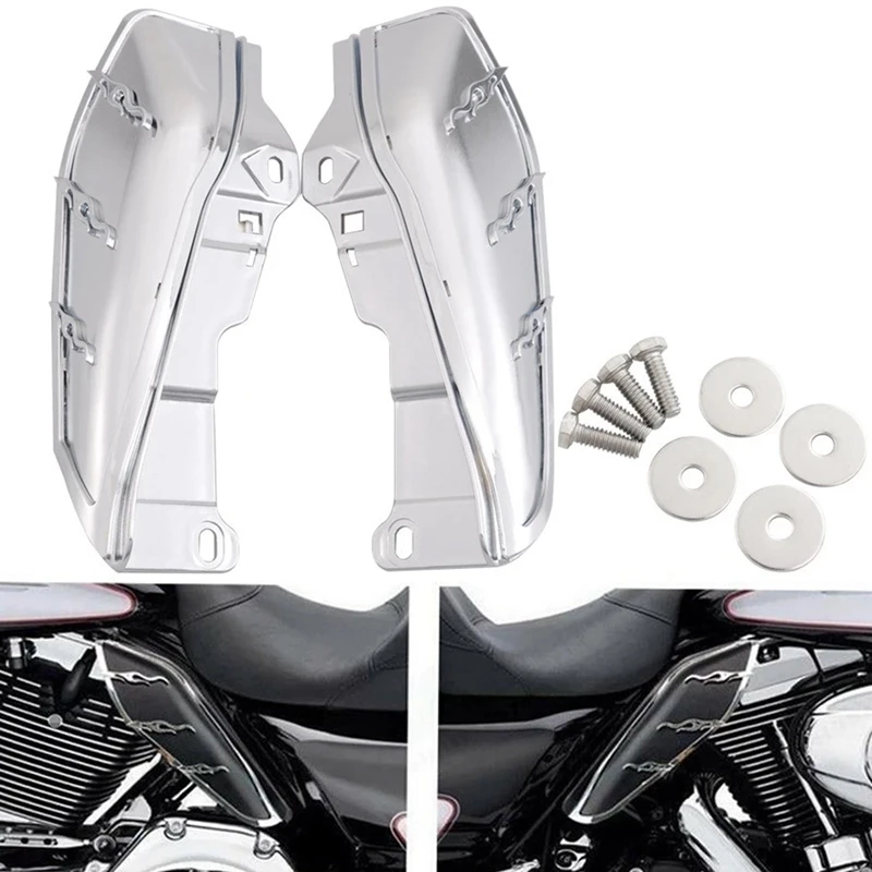 

Комплект из 2 предметов, в байкерском стиле средней рамы воздушный дефлектор тепла дефлекторы тепловые защиты для Touring Road Glide Trike 2009-2016