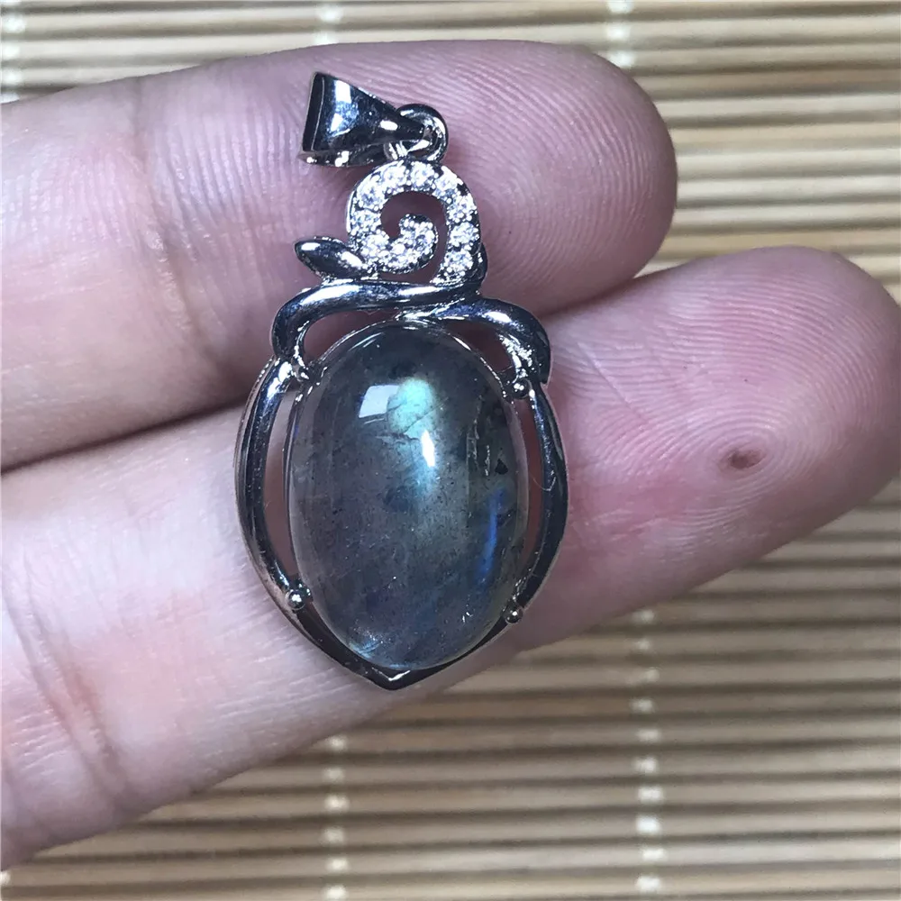 100% натуральный лабрадорит бусы кулон для женщин подарок леди 27x16x9 мм исцеляющий