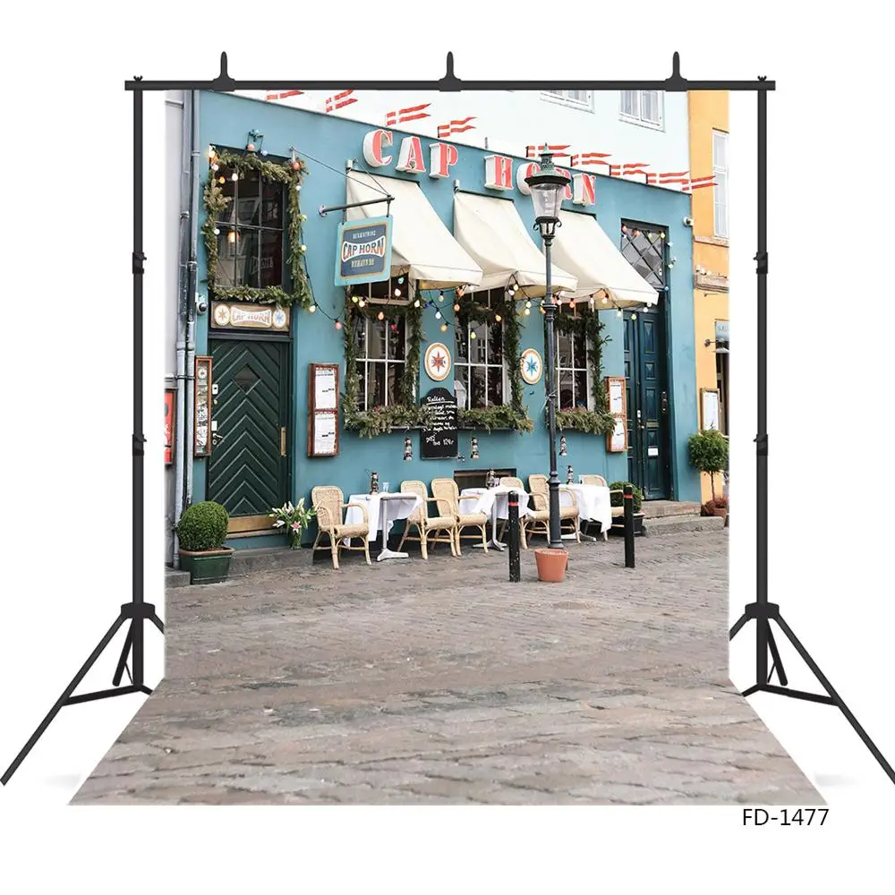 

Street cafes, taverns and outdoor photography background model daily photography artistic style