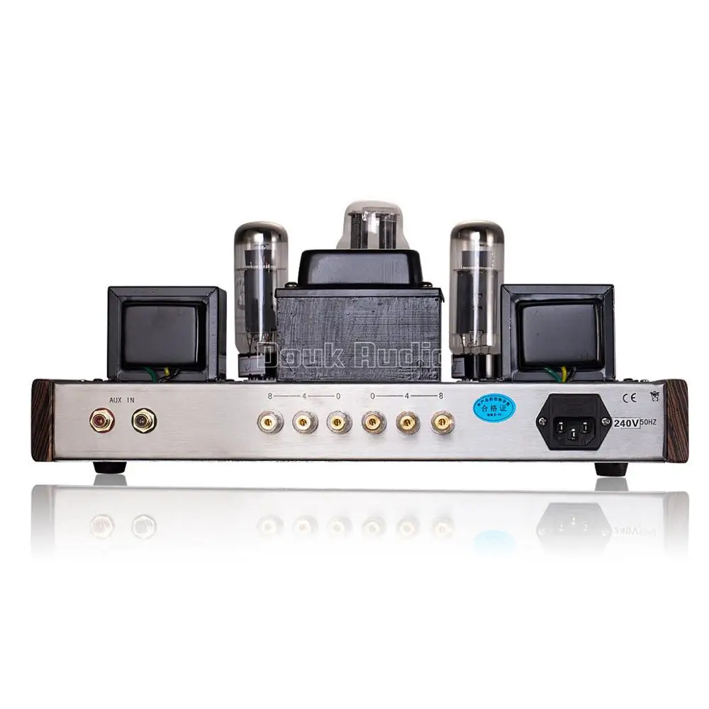 Douk аудио Обновлено 6N9P Push EL34 усилитель клапанной трубки ручной работы леса Hi-Fi стерео класса A усилитель мощности
