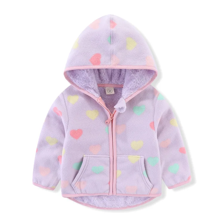 

VIDMID 2021 autumn winter coat new children's spring and autumn style girls' fleece boys' thick coat sweater 1021 02