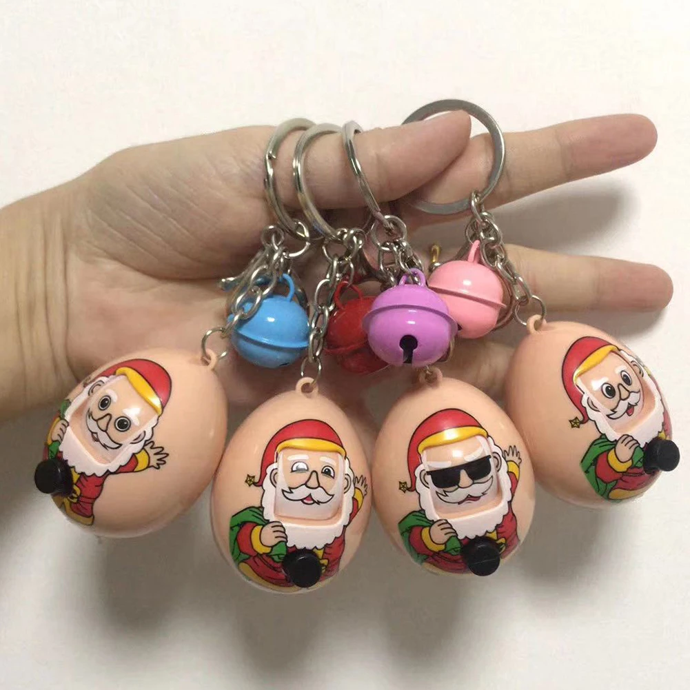 Забавная кукла Санта Клауса брелок для ключей украшение детей подарок 2020